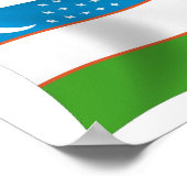 Affiche de drapeau de l'Ouzbékistan (Coin)