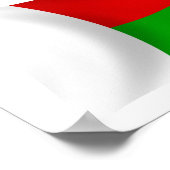 Affiche de drapeau de Madagascar (Coin)