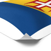 Affiche de drapeau de Madère (Coin)