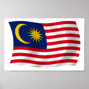 Affiche de drapeau de Malaisie