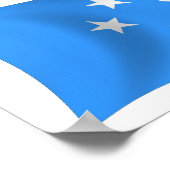 Affiche de drapeau de Micronésie (Coin)
