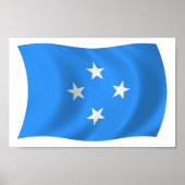 Affiche de drapeau de Micronésie (Devant)