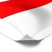 Affiche de drapeau de Monaco (Coin)