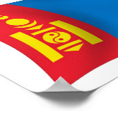 Affiche de drapeau de Mongolie (Coin)