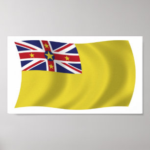 Affiche de drapeau de Nioué