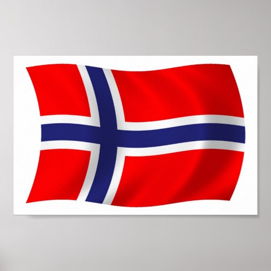 Affiche de drapeau de Norvège (Devant)
