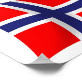 Affiche de drapeau de Norvège (Coin)