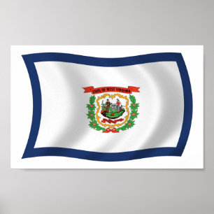 Affiche de drapeau de Virginie-Occidentale