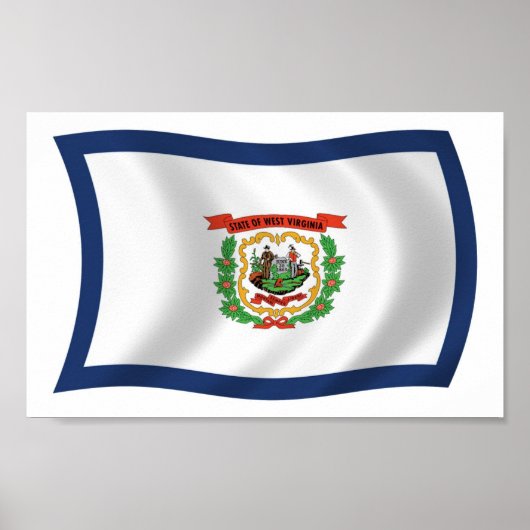 Affiche de drapeau de Virginie-Occidentale (Devant)