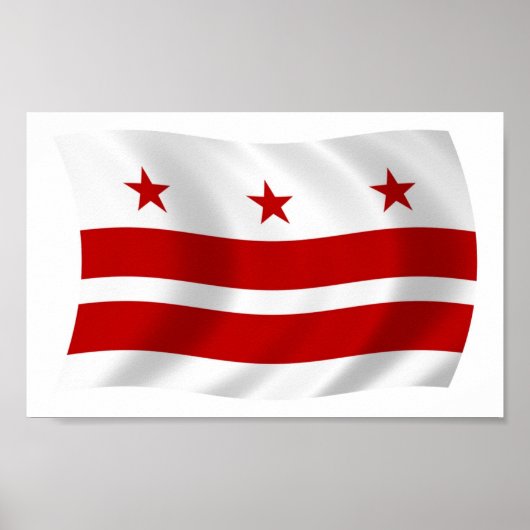 Affiche de drapeau de Washington D.C. (Devant)