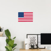 Affiche de drapeau des États-Unis d'Amérique (Bureau à domicile)