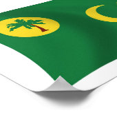 Affiche de drapeau des îles Cocos (Coin)