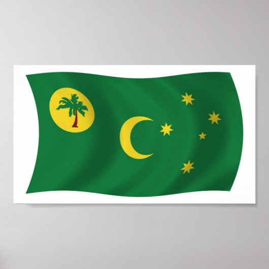 Affiche de drapeau des îles Cocos (Devant)