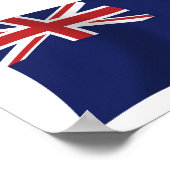 Affiche de drapeau des îles Falkland (Coin)