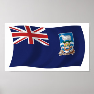 Affiche de drapeau des îles Falkland