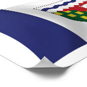 Affiche de drapeau des Territoires du Nord-Ouest (Coin)