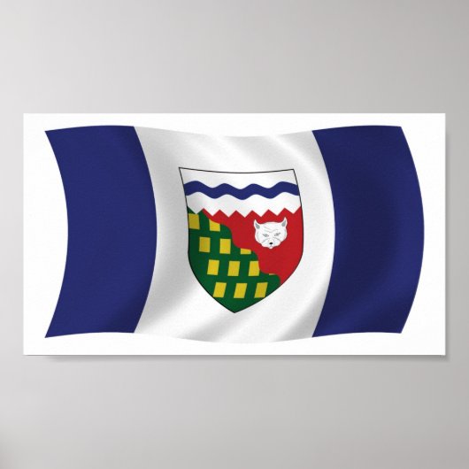 Affiche de drapeau des Territoires du Nord-Ouest (Devant)