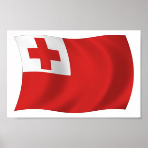 Affiche de drapeau des Tonga