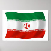Affiche de drapeau d'Iran (Devant)