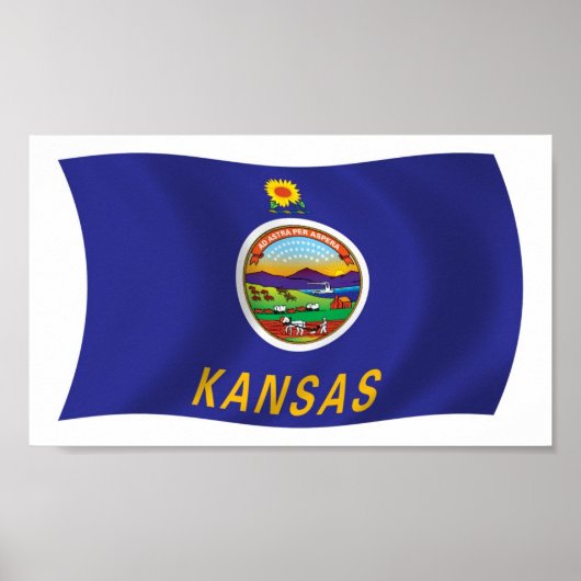 Affiche de drapeau du Kansas (Devant)
