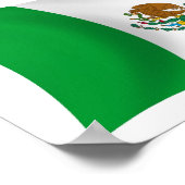 Affiche de drapeau du Mexique (Coin)