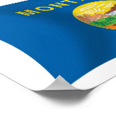 Affiche de drapeau du Montana (Coin)