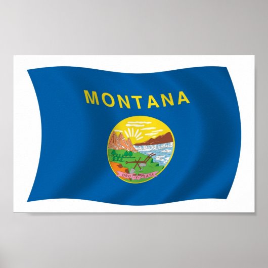 Affiche de drapeau du Montana (Devant)