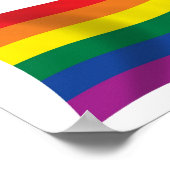 Affiche de drapeau du mouvement de la fierté gay (Coin)