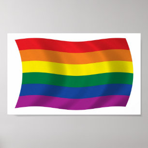 Affiche de drapeau du mouvement de la fierté gay