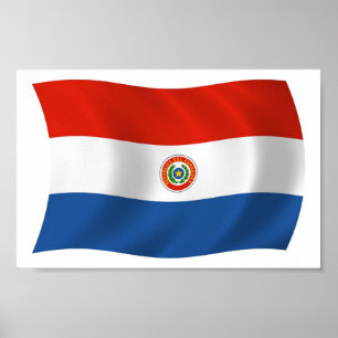 Affiche de drapeau du Paraguay