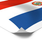 Affiche de drapeau du Paraguay (Coin)