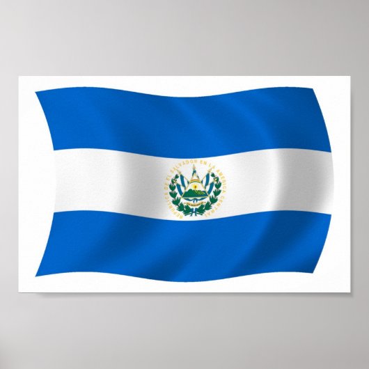 Affiche de drapeau du Salvador (Devant)