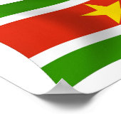Affiche de drapeau du Suriname (Coin)