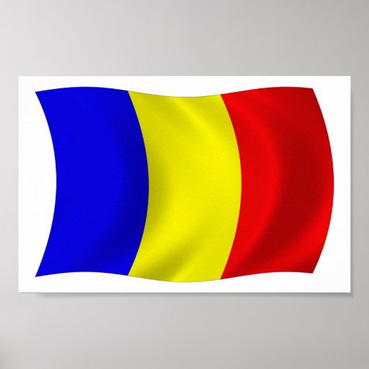 Affiche de drapeau du Tchad (Devant)