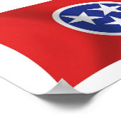 Affiche de drapeau du Tennessee (Coin)