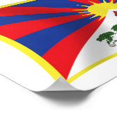 Affiche de drapeau du Tibet (Coin)