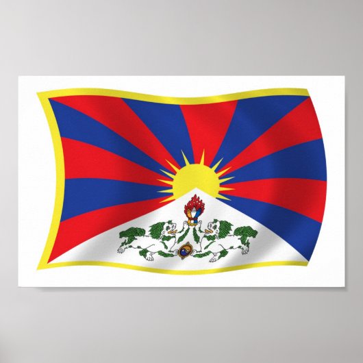 Affiche de drapeau du Tibet (Devant)
