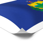 Affiche de drapeau du Vermont (Coin)