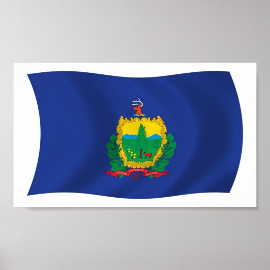 Affiche de drapeau du Vermont (Devant)