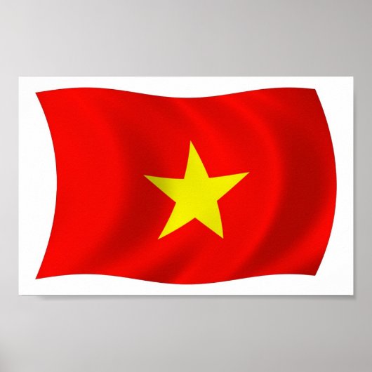 Affiche de drapeau du Vietnam (Devant)