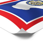 Affiche de drapeau du Wyoming (Coin)