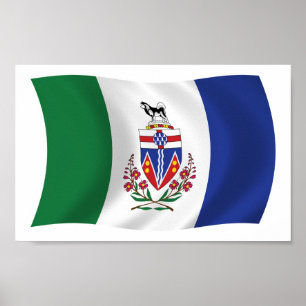 Affiche de drapeau du Yukon