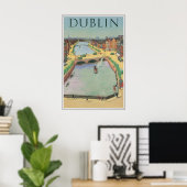 Affiche de Dublin Irlande Impression de voyage vin (Bureau à domicile)
