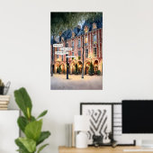 Affiche de façade de bâtiment en arcée Lumières du (Bureau à domicile)