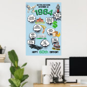 Affiche de faits amusants d'anniversaire pour tout (Bureau à domicile)