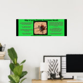 Affiche de faits de sensibilisation à la maladie d (Bureau à domicile)
