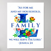 Affiche de famille blanche 'Nous servirons' #28122 (Devant)