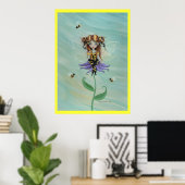 Affiche de fantaisie de fée abeille à miel mignonn (Bureau à domicile)