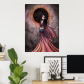 Affiche de fantaisie de fée d'éclipse (Bureau à domicile)