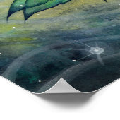 Affiche de fantasy artistique de fée aigue-marine (Coin)